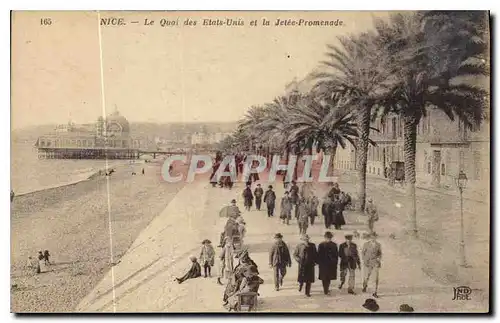 Ansichtskarte AK Nice Le Quai des Etats Unis et la Jetee Promenade