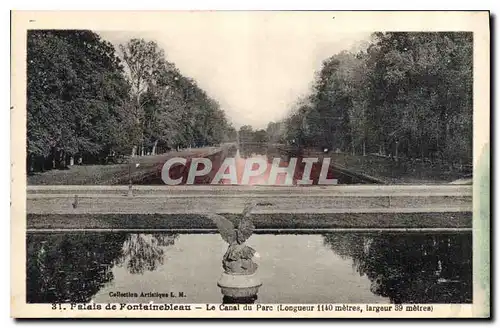 Ansichtskarte AK Palais de Fontainebleau Le Canal du Parc