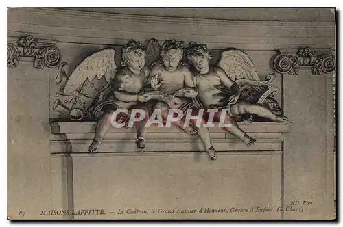 Cartes postales Maison Laffitte Le Chateau le Grand Escalier d'Honneur Groupe d'Enfants