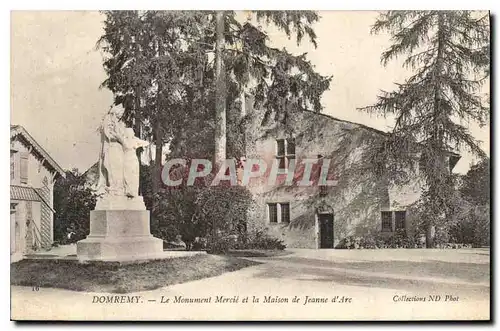 Cartes postales Domremy Le Monument Mercie et la Maison de Jeanne d'Arc
