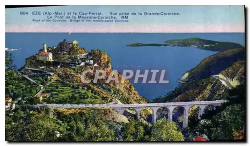 Cartes postales Eze Alp Mar et le Cap Ferrat Vue prise de la Grande Corniche