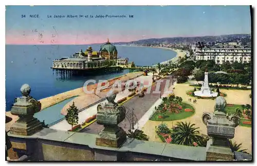 Cartes postales Nice Le Jardin Albert et la Jetee Promenade