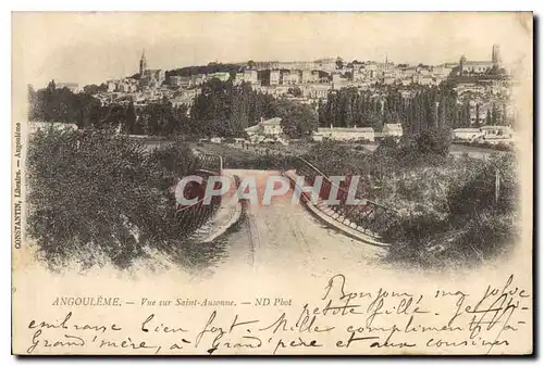 Cartes postales Angouleme Vue sur Saint Ausonne