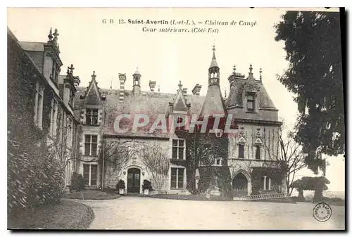 Cartes postales Saint Avertin Chateau de Cange Cour interieure Cote Est