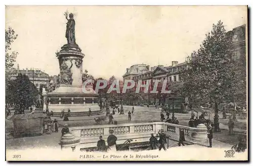 Cartes postales Paris La Place de la Republique