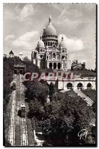 Ansichtskarte AK Paris et ses Merveilles Basilique du Sacre Coeur de Montmartre et le funiculaire