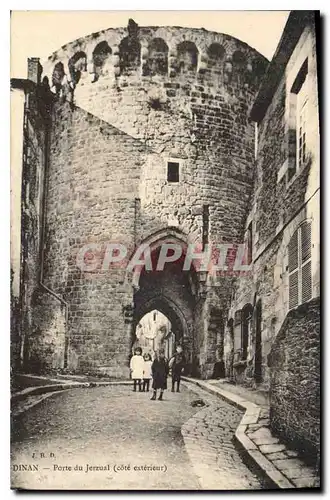 Cartes postales Dinan Porte du Jerrual cote exterieur