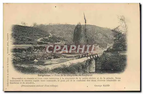 Cartes postales Gargilesse Pont de la Gargilesse au confluent
