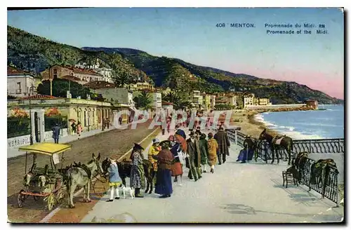 Ansichtskarte AK Menton Promenade du Midi Ane Mule