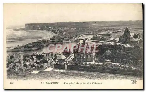 Cartes postales Le Treport Vue generale prise des Falaises