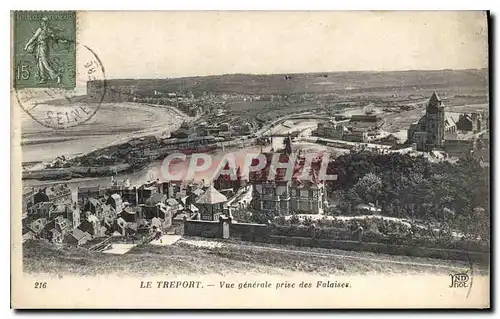 Ansichtskarte AK Le Treport Vue generale prise des Falaises