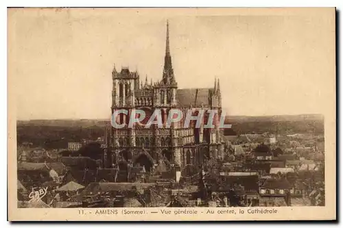 Cartes postales Amiens Somme Vue generale Au centre la Cathedrale