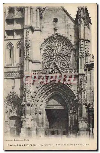 Ansichtskarte AK Paris et ses Environs Pontoise Portain de l'Eglise Notre Dame