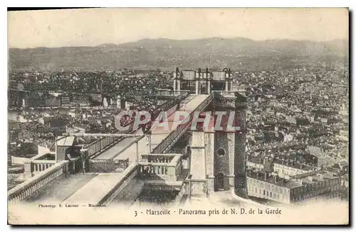 Ansichtskarte AK Marseille Panorama pris de ND de la Garde