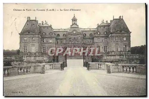 Ansichtskarte AK Chateau de Vaux le Vicomte S et M La Cour d'Honneur