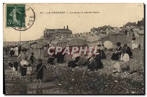 Cartes postales Le Treport La plage a maree basse