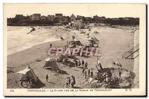 Cartes postales Pontaillac La Plage Vue de la Rampe de Verthamont