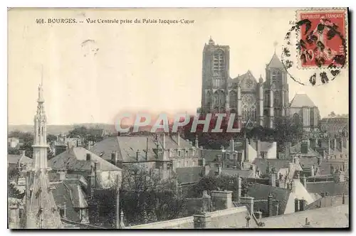 Cartes postales Bourges vue centrale prise du palais Jacques Coeur