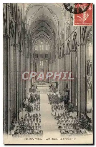 Cartes postales Bourges Cathedrale la Grande Nef