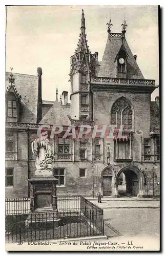 Cartes postales Bourges Entree du palais Jacques Coeur