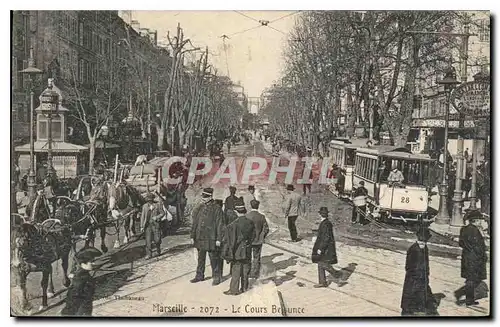 Ansichtskarte AK Marseille le Cours Belsunce Tramway