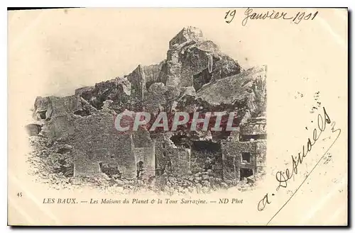 Cartes postales Les Baux les Maisons du Planet et la Tour Sarrazine