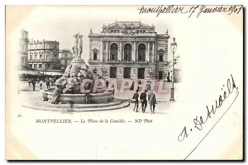 Cartes postales Montpellier la place de la Comedie