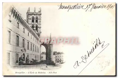 Cartes postales Montpellier l'Ecole de Madecine