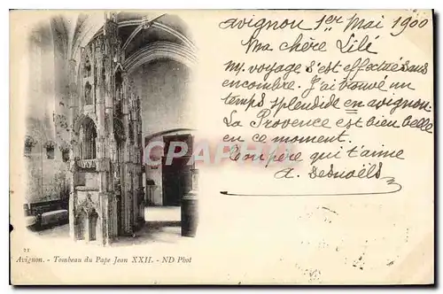 Cartes postales Avignon Tombeau du Pape Jean XXII