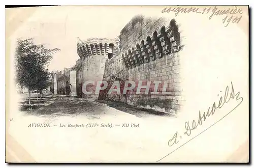 Cartes postales Avignon Les Remparts XIV siecle
