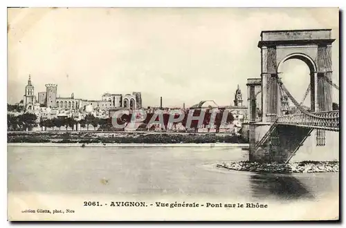 Cartes postales Avignon Vue generale Pont sur le Rhone