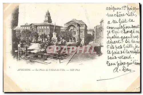 Cartes postales Avignon La Place de l'Hotel de l'ille