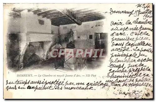 Cartes postales Domremy La Chambre ou naquit Jeanne d'Arc