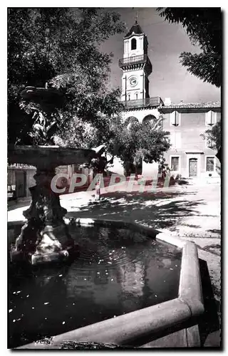 Moderne Karte Vauvert Gard La Place et la tour de l'Horloge