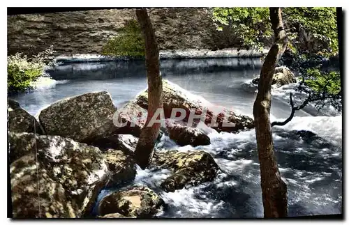 Moderne Karte Fontaine de Vaucluse Vaucluse La source par hautes eaux