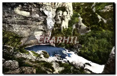 Moderne Karte Fontaine de Vaucluse Vaucluse Naissance de la Source hautes eaux