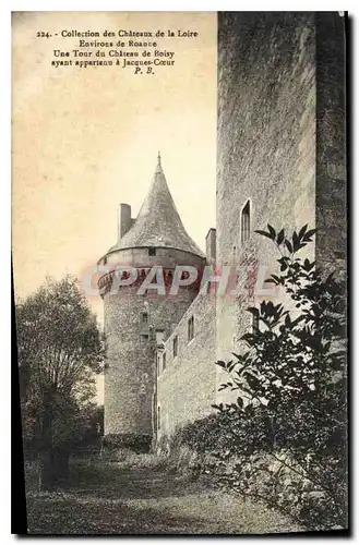 Cartes postales Collection des Chateaux de la Loire Environs de Roanne une tour du Chateau de Boisy ayant appart