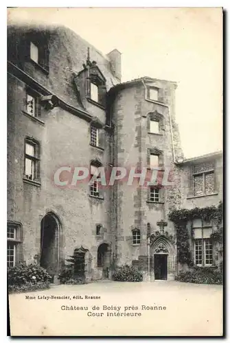 Cartes postales Chateau de Boisy pres Roanne Cour interieure