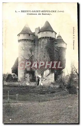 Cartes postales Neuvy Saint Sepulcre Indre Chateau de Sarzay