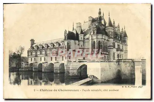 Cartes postales Chateau de Chenonceaux facade orientale cote nord est