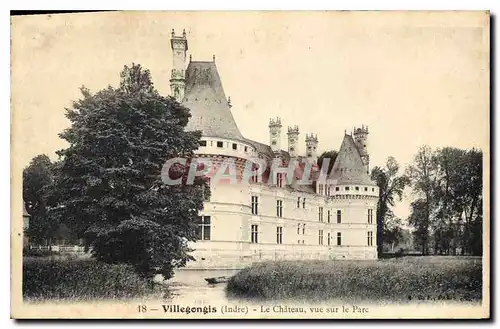 Cartes postales Villegongis Indre le chateau vue sur le Parc