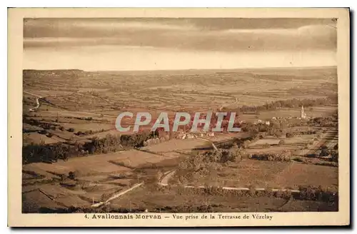 Cartes postales Avallonnais Morvan vue prise de la Terrasse de Vezelay