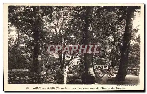 Cartes postales Arcy sur Cure Yonne les Terrasses vues de l'Entree des Grottes