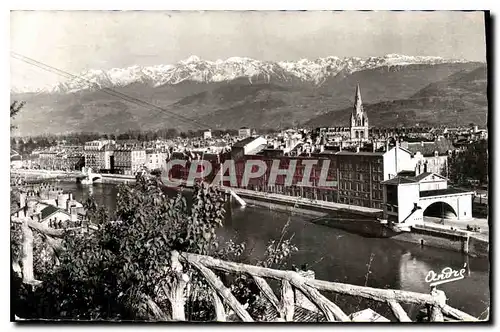 Ansichtskarte AK Les Belles Alpes Francaises Grenoble vue generale et la chaine de Belledonne