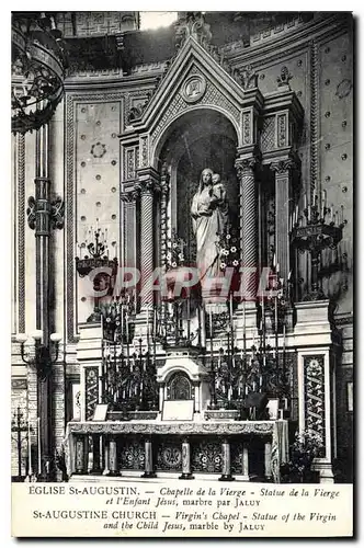 Cartes postales Eglise St Augustin Chapelle de la Vierge Statue de la Vierge et l'Enfant Jesus Marbre par Jaluy