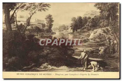 Ansichtskarte AK Musee Ceramique de Sevres Diogene par Langlace d'apres le Poussin