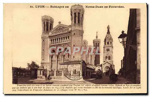 Cartes postales Lyon Basilique de Notre Dame de Fourviere