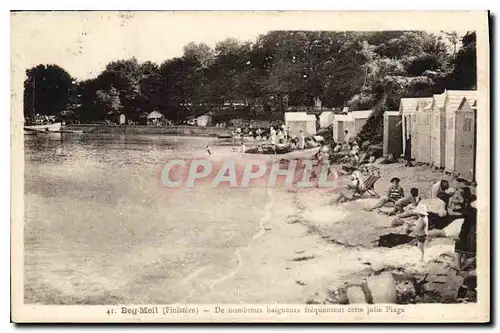 Cartes postales Beg Meil Finistere de Nombreux Baigneurs Frequentent cette jolie plage