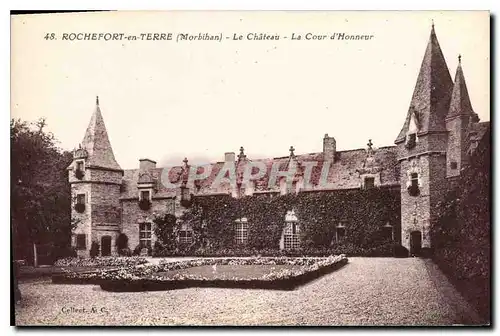 Cartes postales Rochefort en Terre Morbihan le chateau la Cour d'Honneur