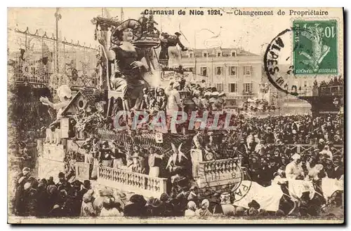 Cartes postales Carnaval de Nice 1924 Changement de Proprietaire